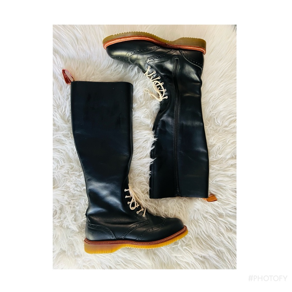 Dr Martens Rare Moya Knee High Brogue Boots Sz 8